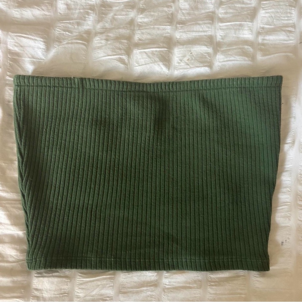 Urban Outfitters Forest Green Ribbed Pencil Skirt